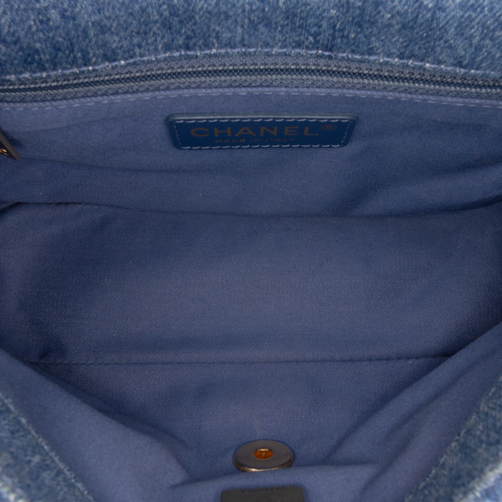 Pre-Loved Chanel Mini Rectangular Quilted Denim M… - image 4